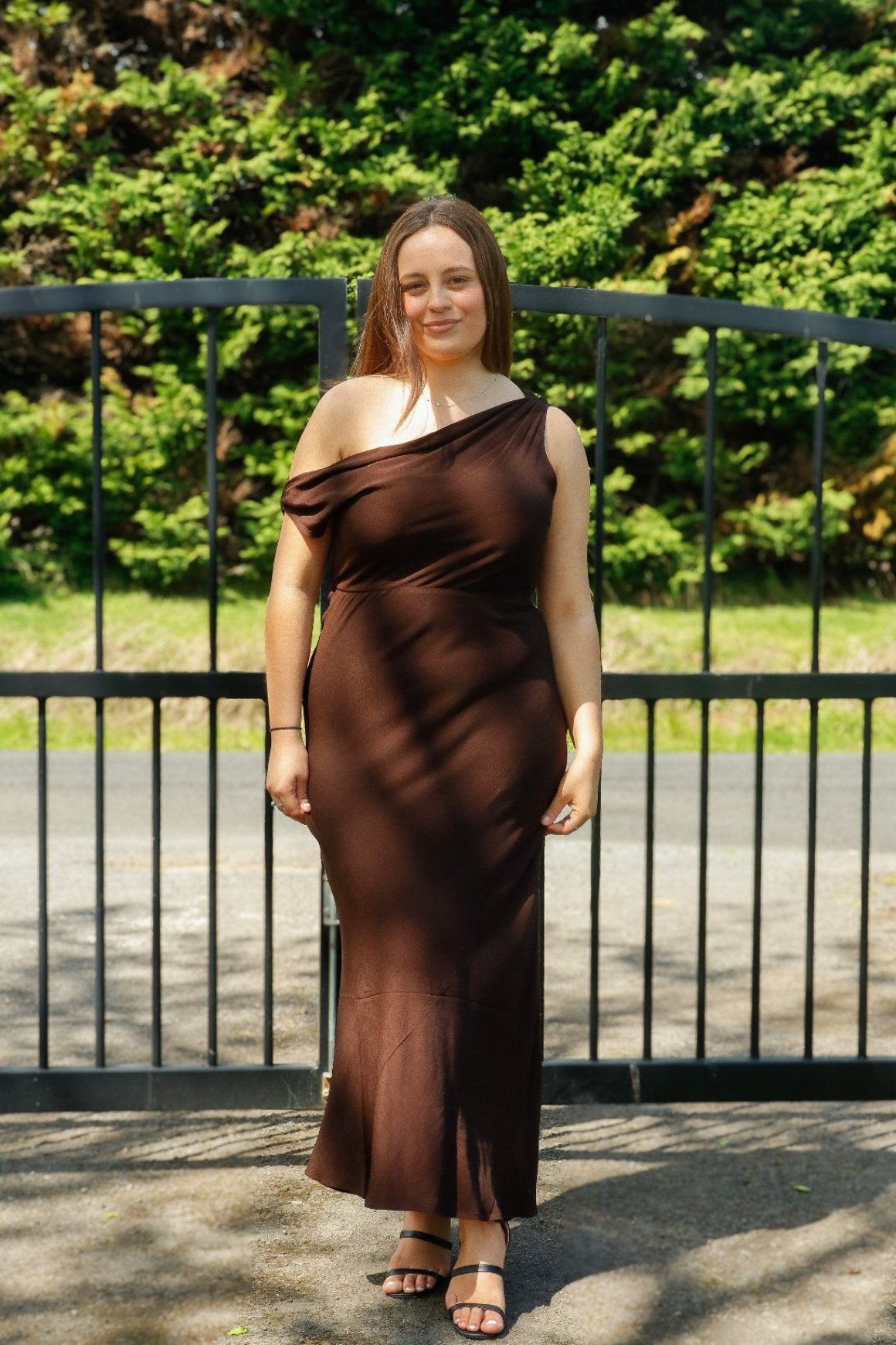 chinese dress ladies Rent or Hire | Melon Maxi Dress - Kalamata (Brown) 