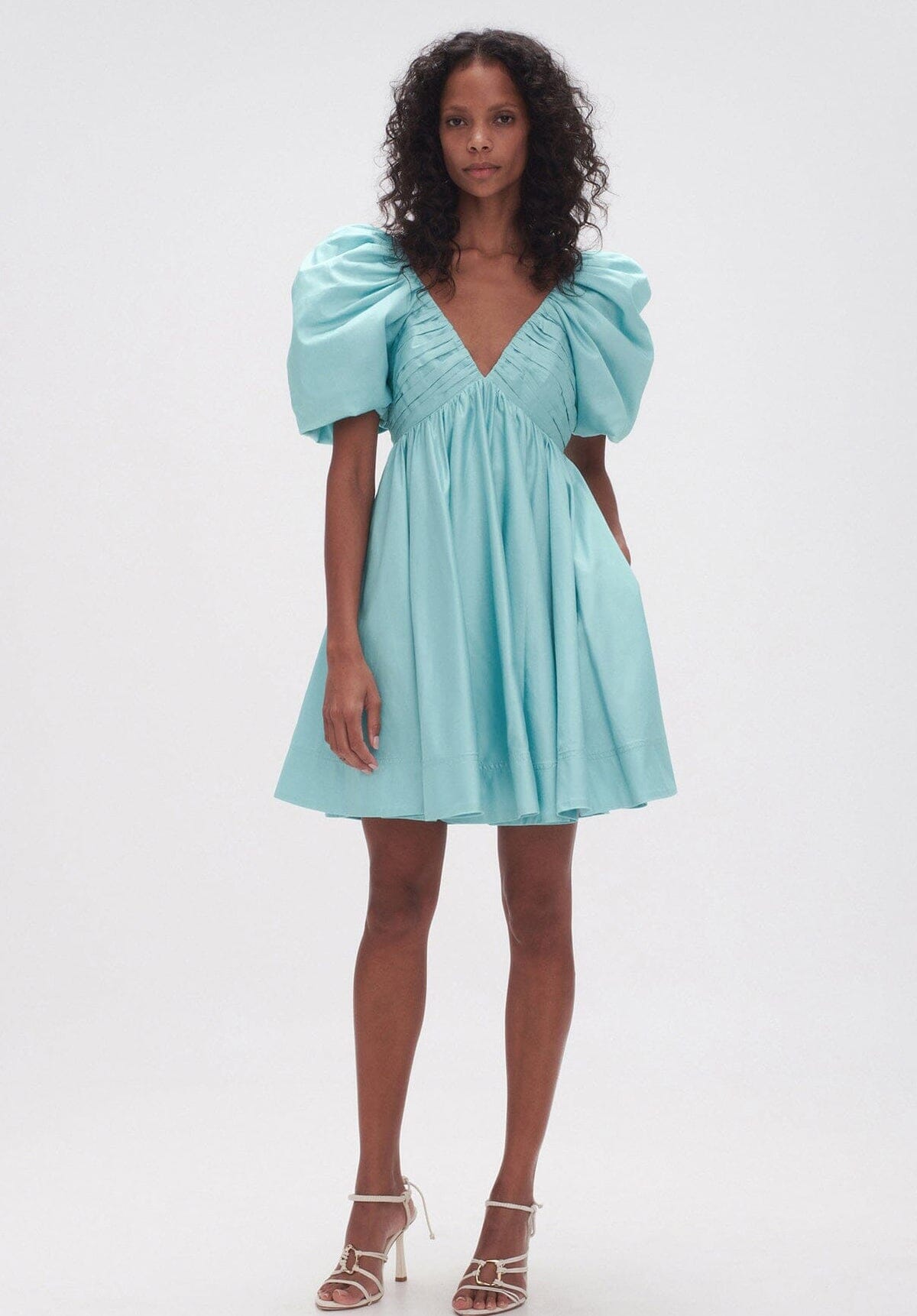 Gabrielle Plunge Mini Dress - Spearmint Clothing AJE 