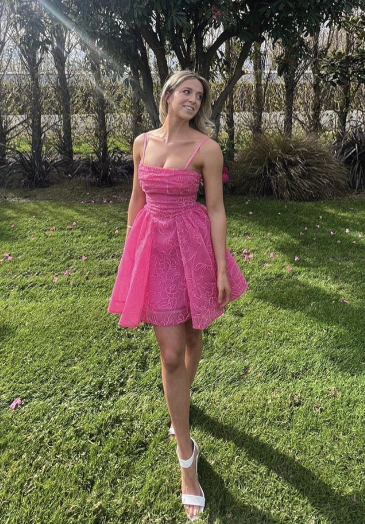 Evangeline Cornelli Mini Dress - Pink Clothing Aje 