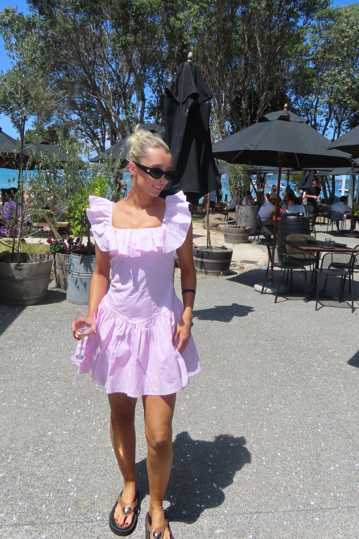 strapless open back dress Rent or Hire | Monaco Mini - Soft Pink 