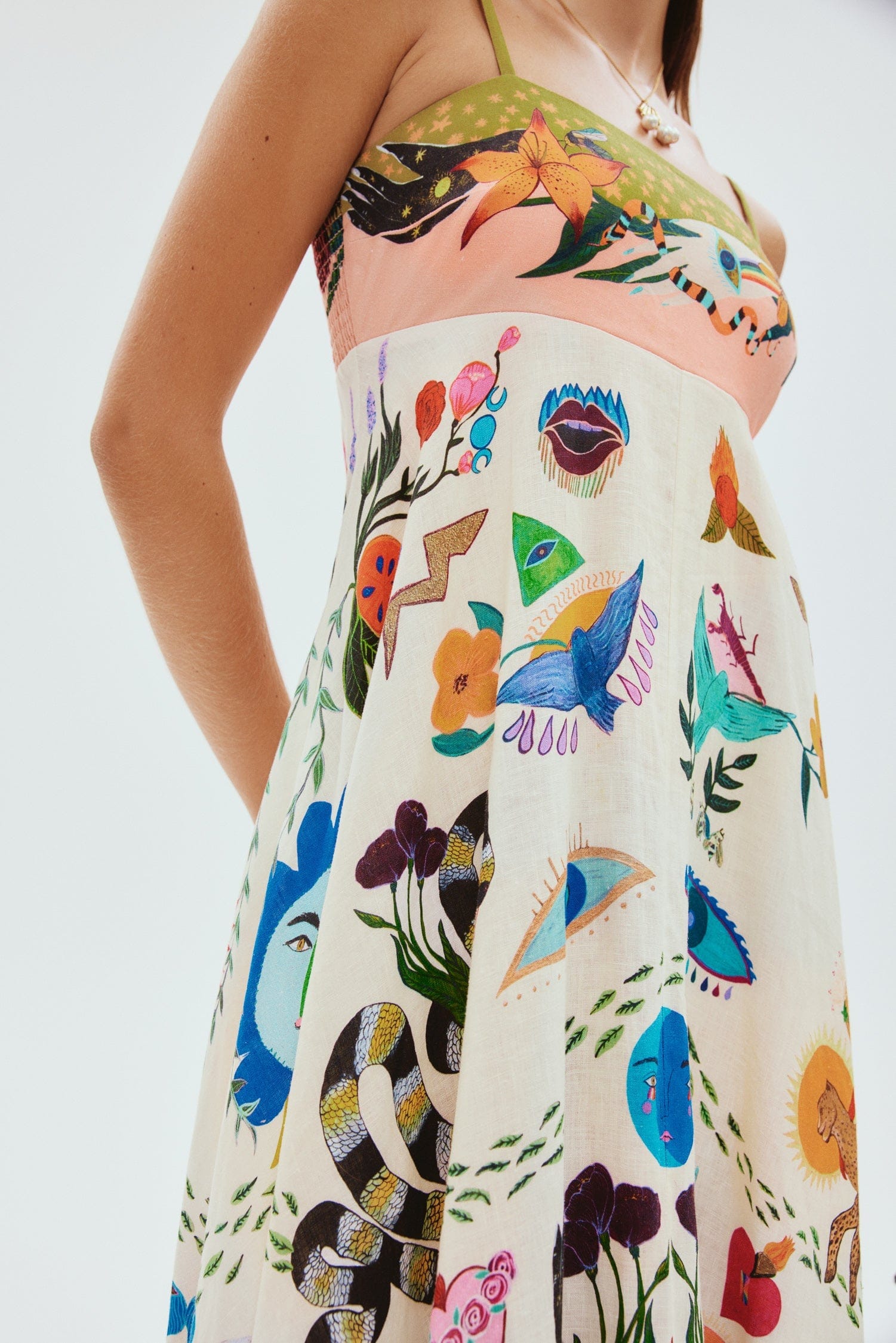 Evergreen Sun Dress - Alemais Clothing Alemais 