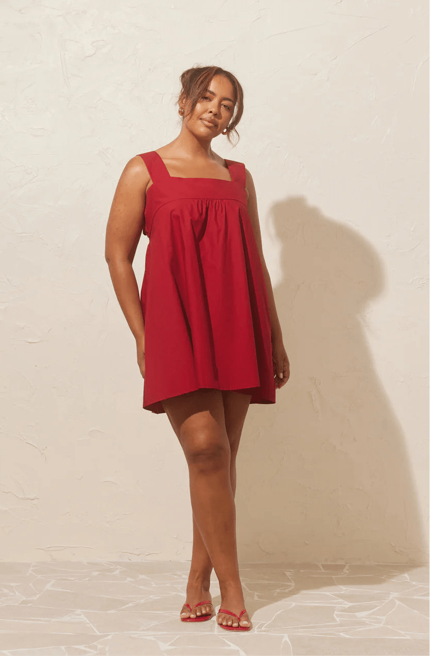 Margie Tie Mini Dress Clothing Ruby 