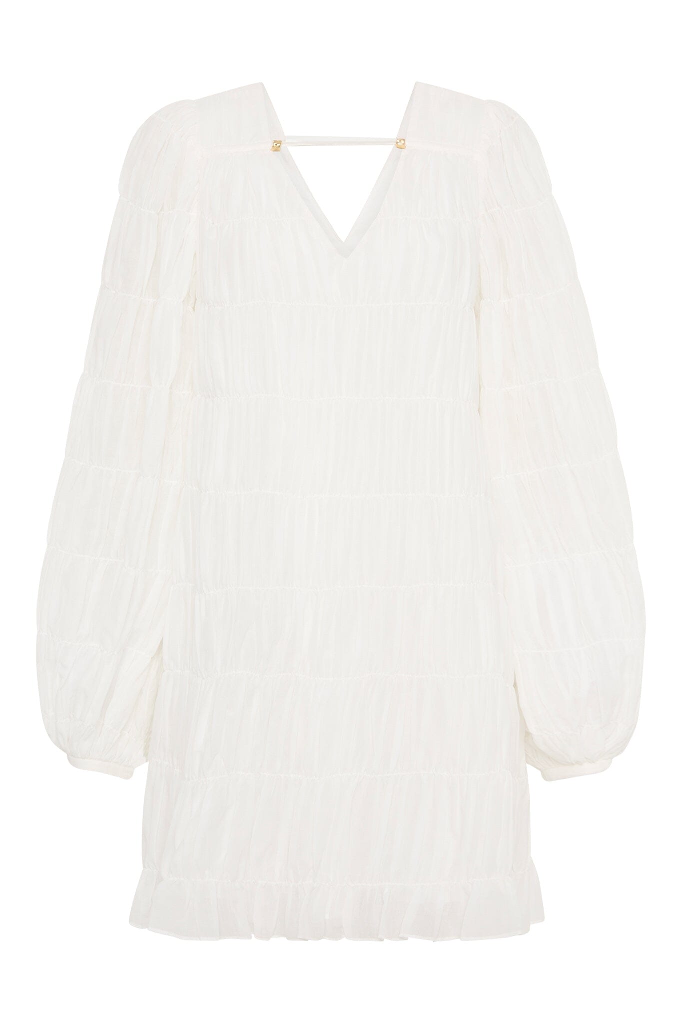 Evelina Ruched Mini Dress - Ivory dresses Aje 