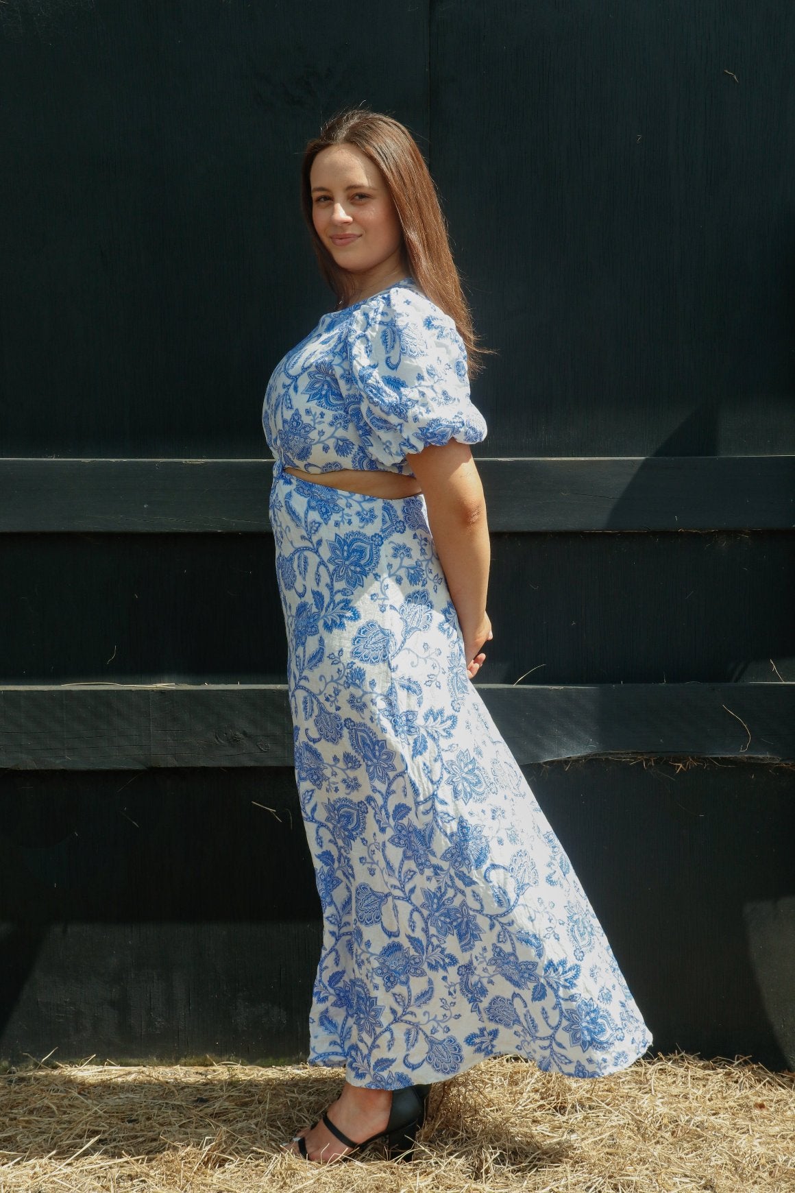 Athena Maxi Dress - Blue Floral dresses Kivari 