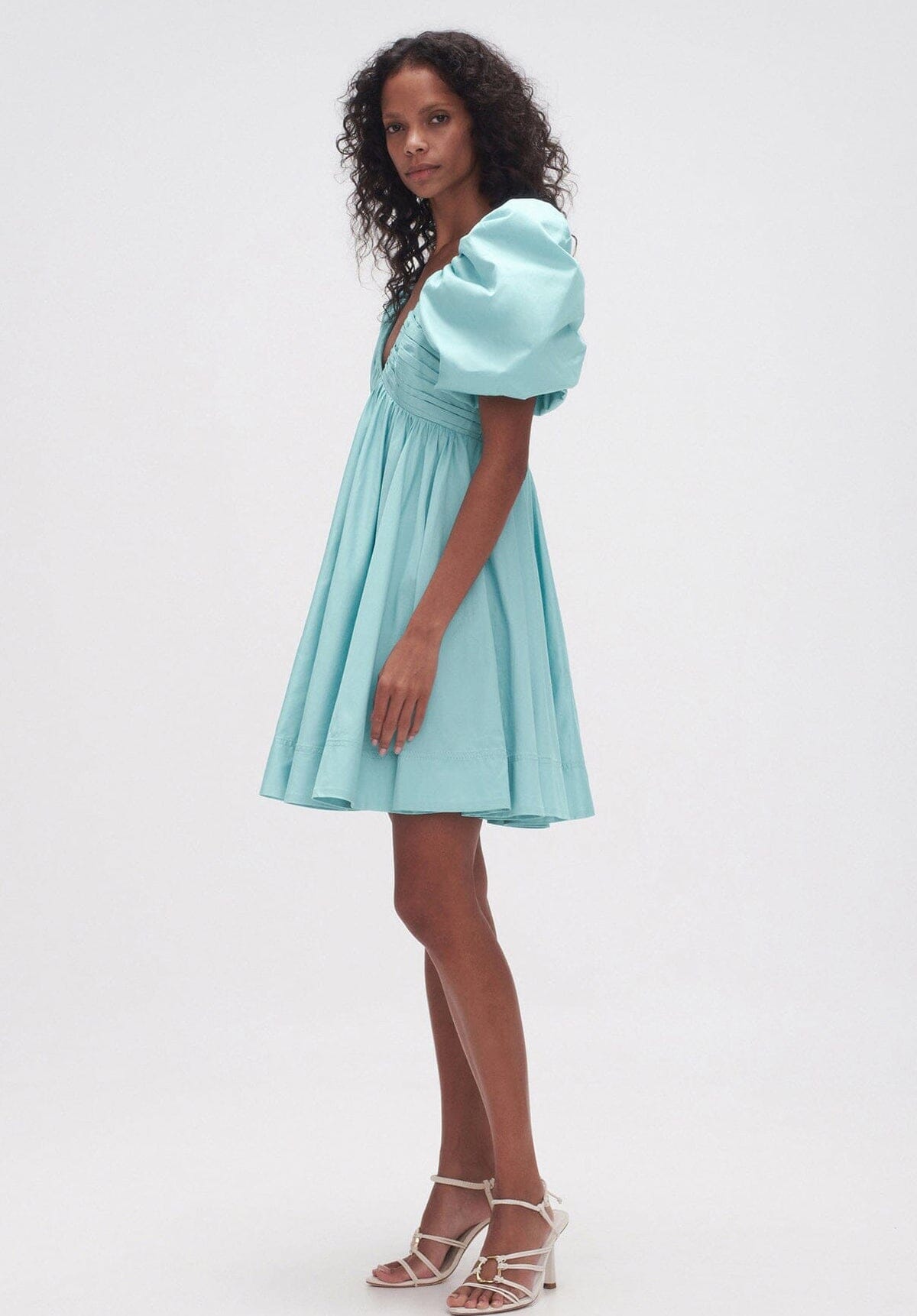 Gabrielle Plunge Mini Dress - Spearmint Clothing AJE 