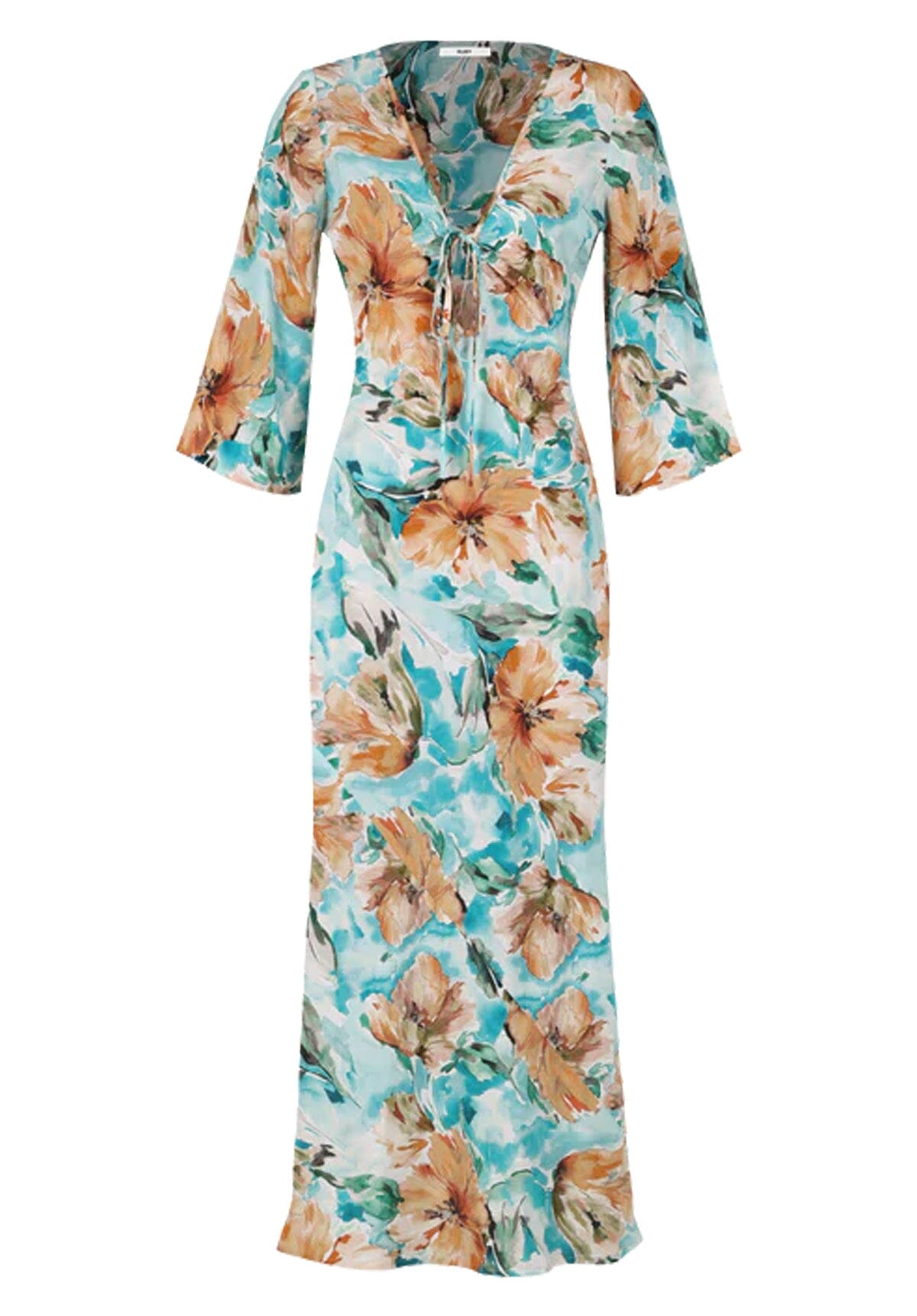 August Silk Midi Dress - Wilted Floral Clothing RUBY 