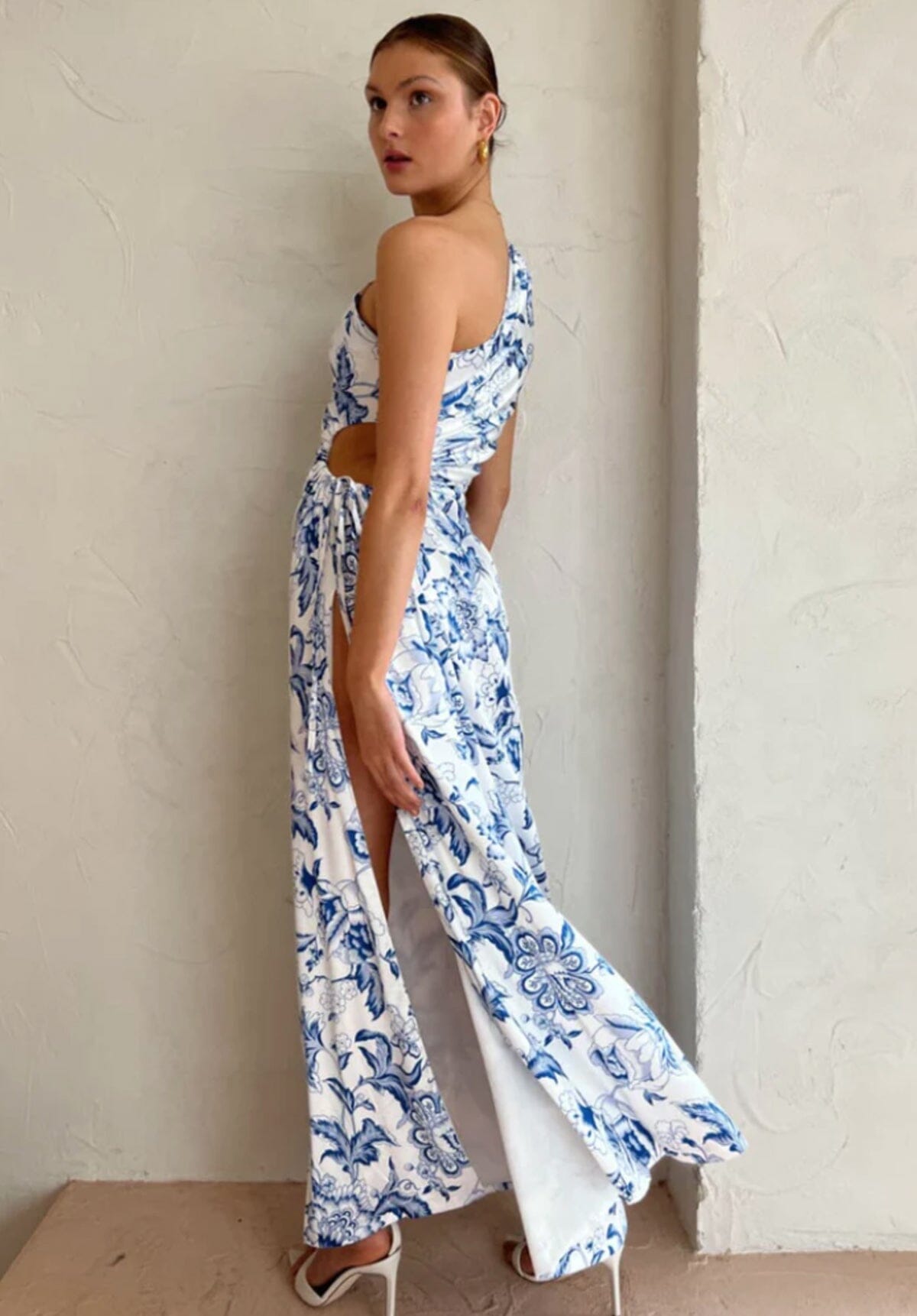 Nour Paisley Floral Dress - Blue Floral clothing SONYA 