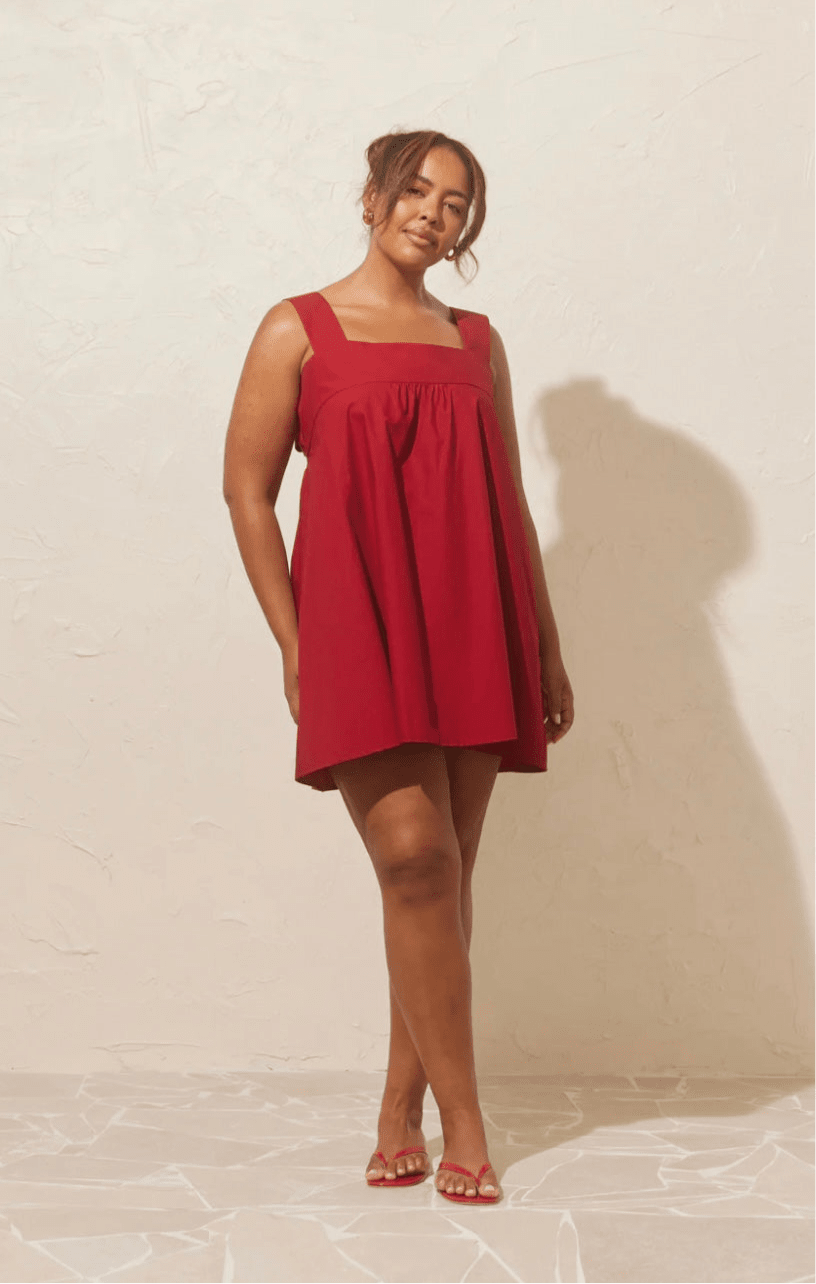 Margie Tie Mini Dress Clothing Ruby 