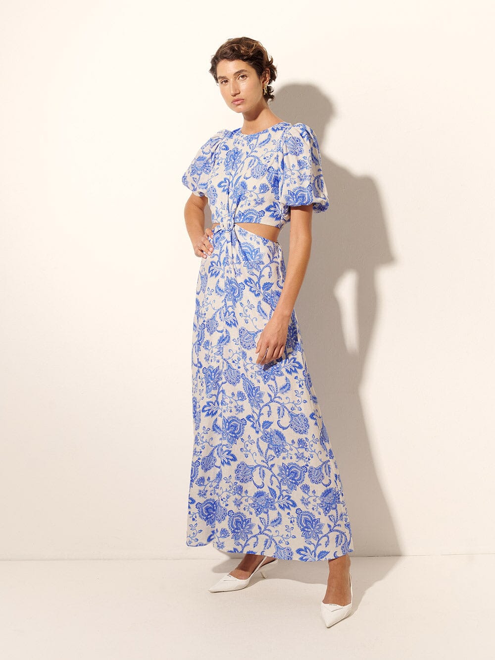 Athena Maxi Dress - Blue Floral dresses Kivari 