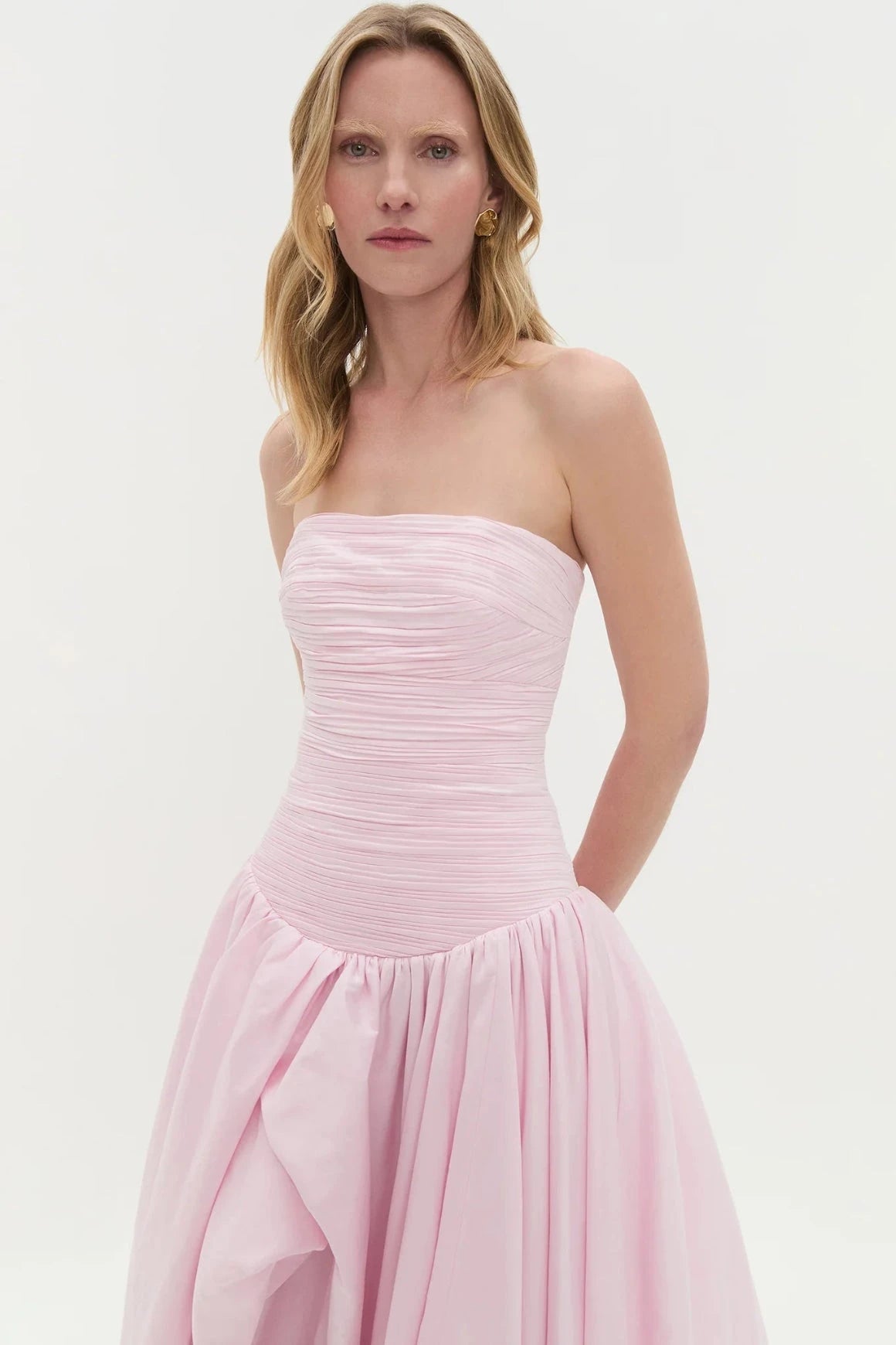 Violette Bubble Hem Maxi - Pastel Pink | Oh Rent Me Violette Bubble Hem Maxi - Pastel Pink | Oh Rent Me