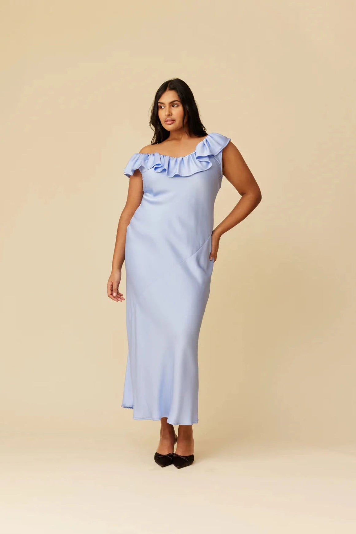 Hazel Ruffle Dress Ruby 