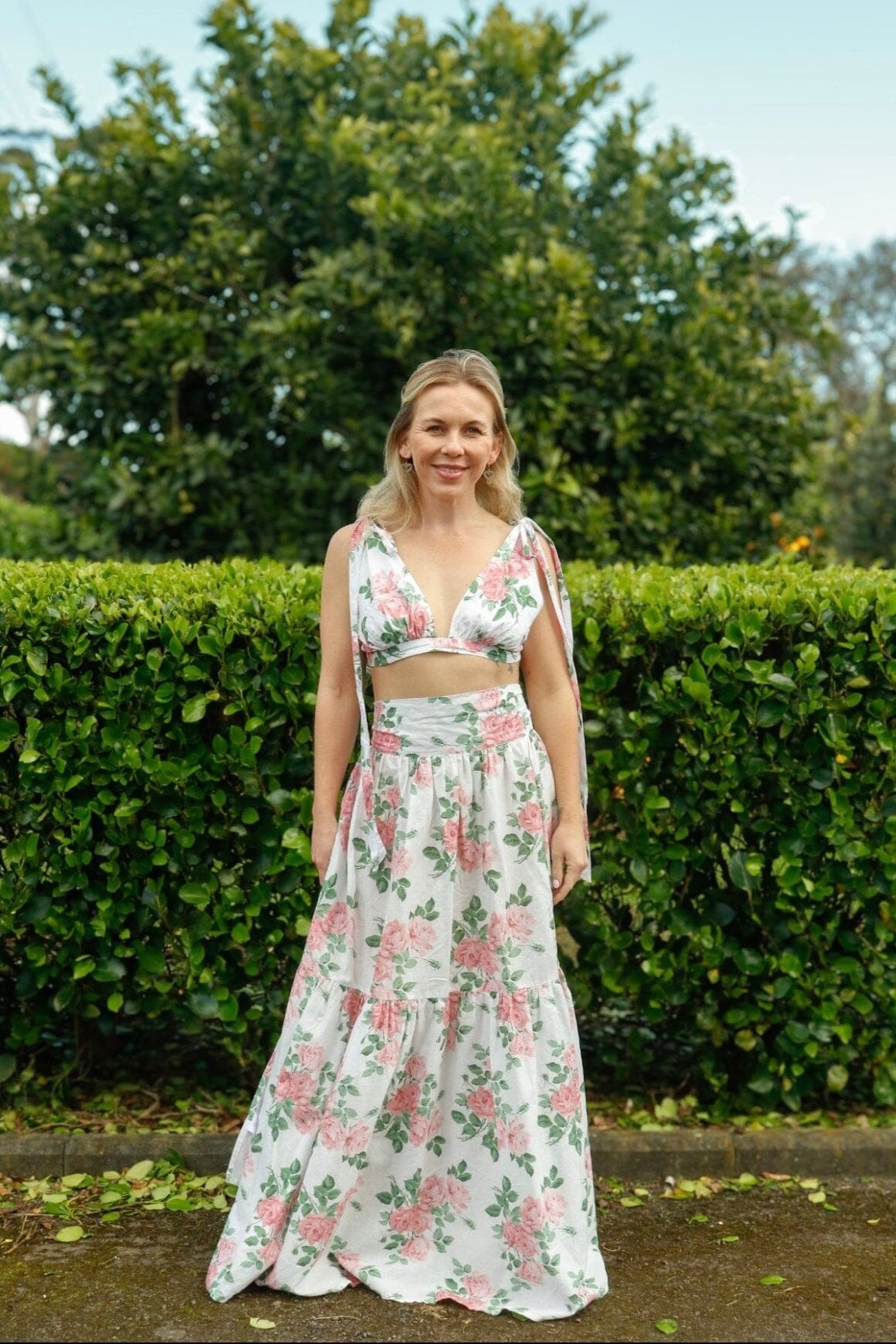 Cabo Crop Set - Pink Liberty Floral Dresses Caitlin Crisp 