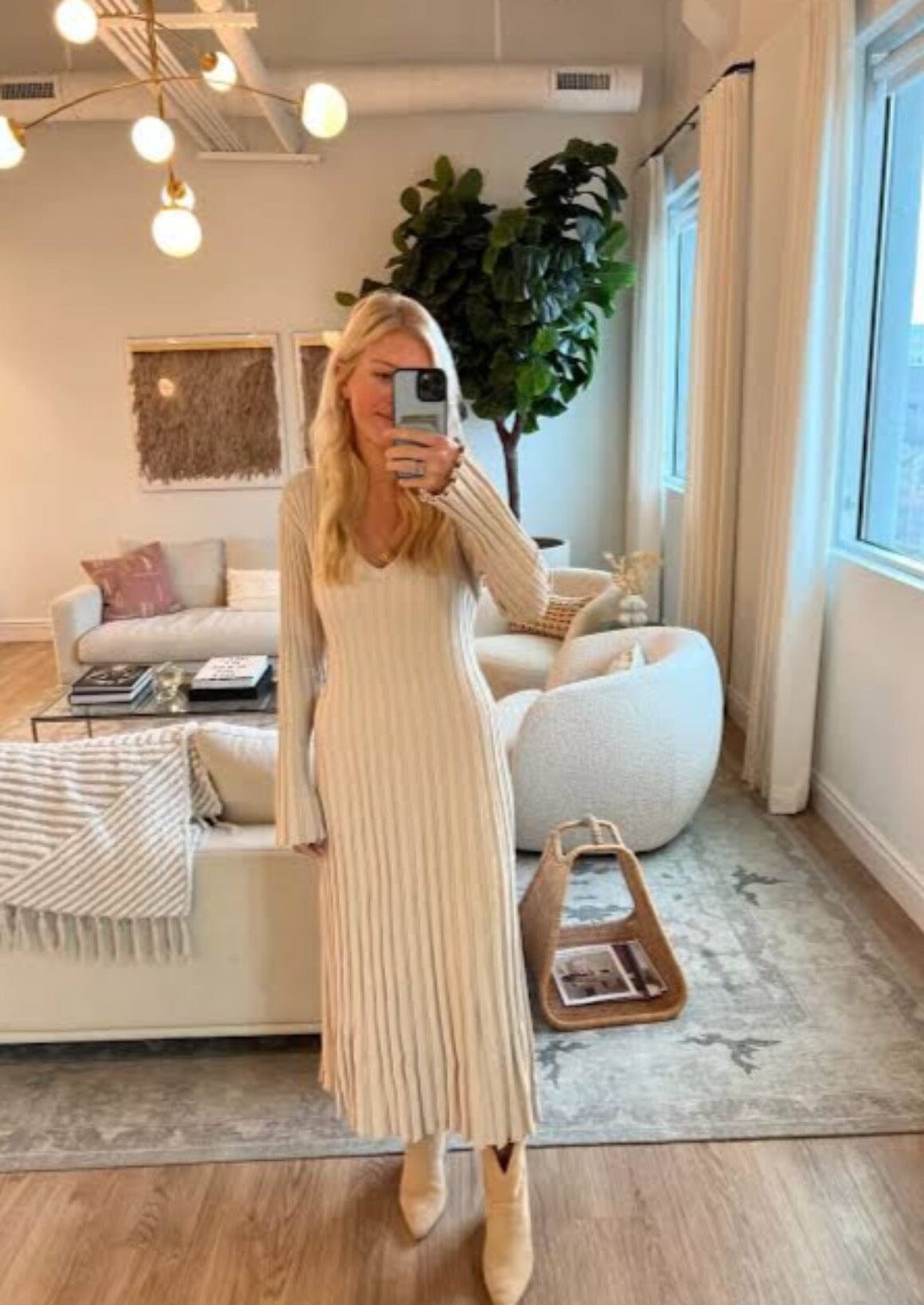 reign stone sleeved knit midi dress kateehutchins on LTK