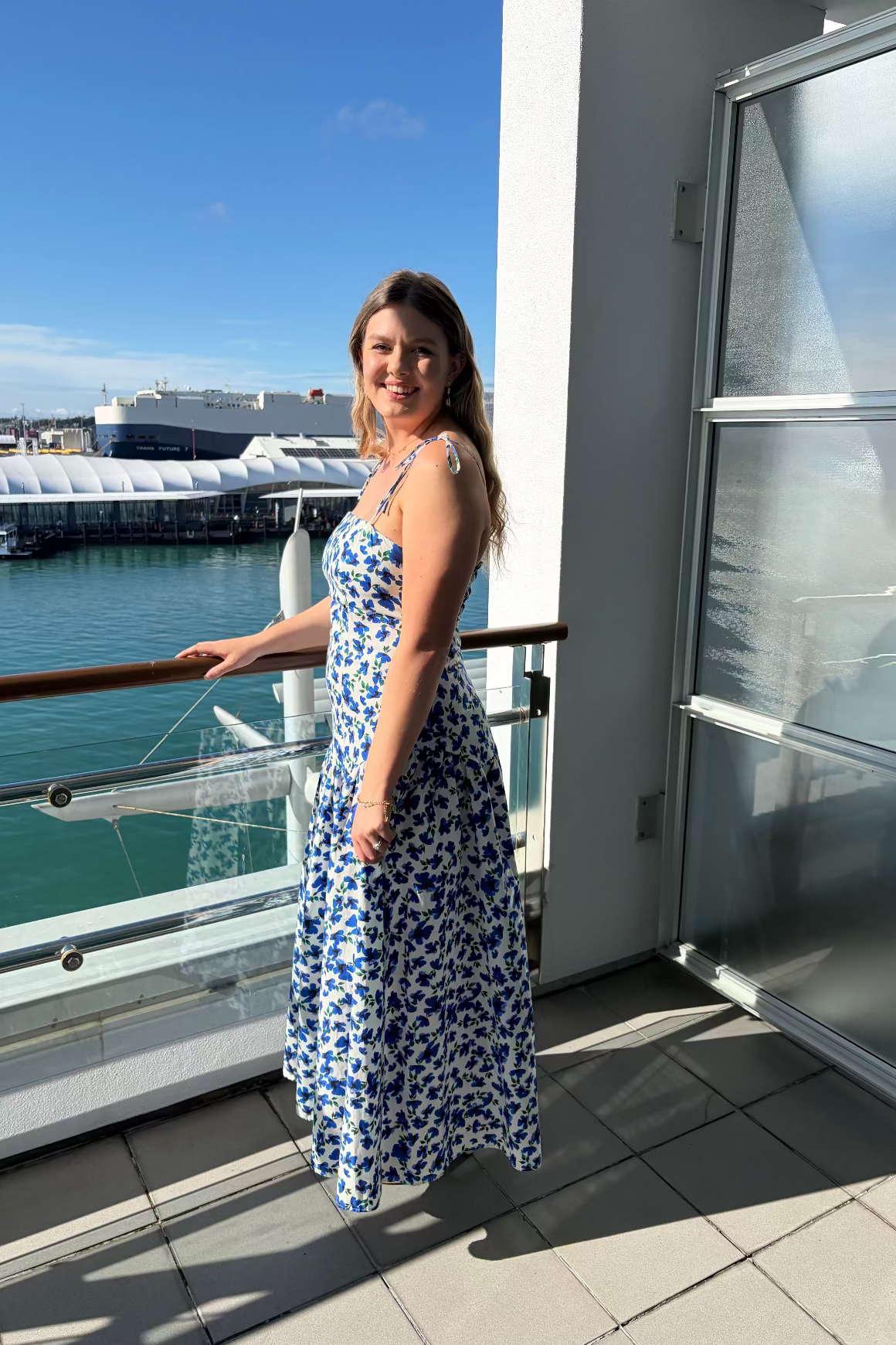 Trulli Maxi Dress - Blue Floral Clothing Ruby 