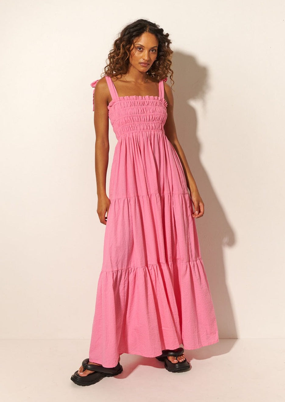 Laura Maxi Dress - Pink Clothing Kivari 