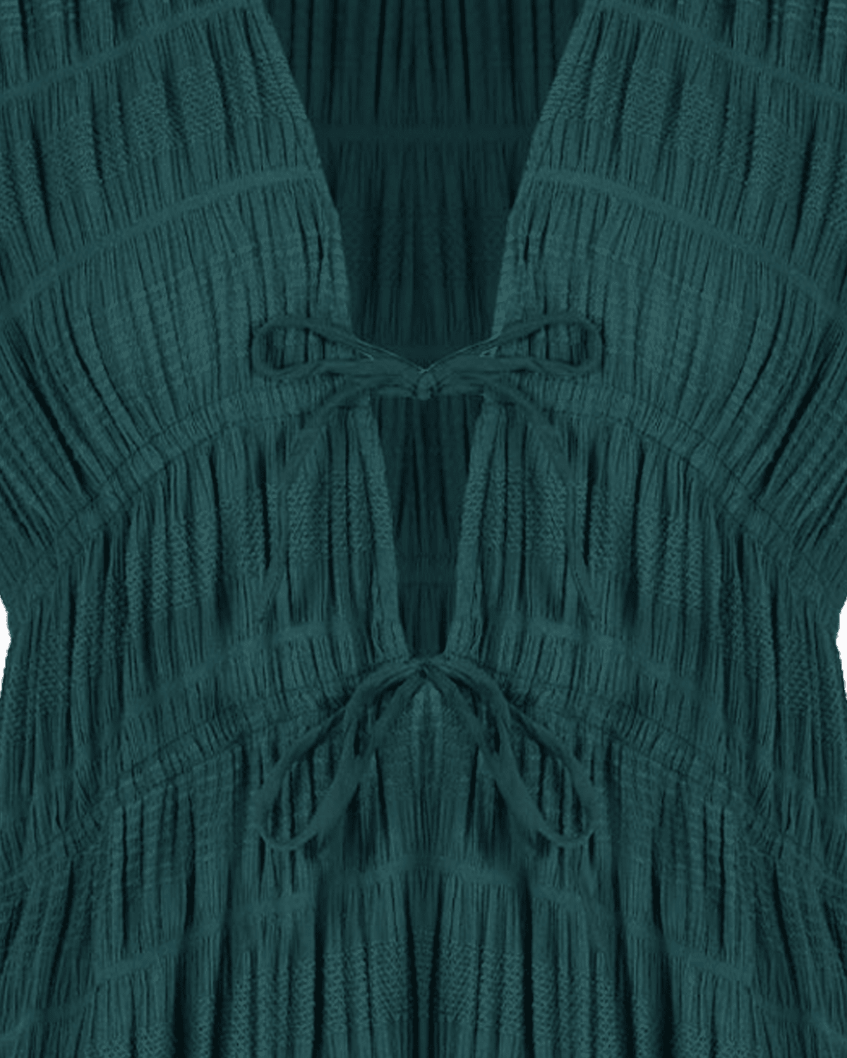 Mirella V-Neck Dress - Forest Green Clothing RUBY 