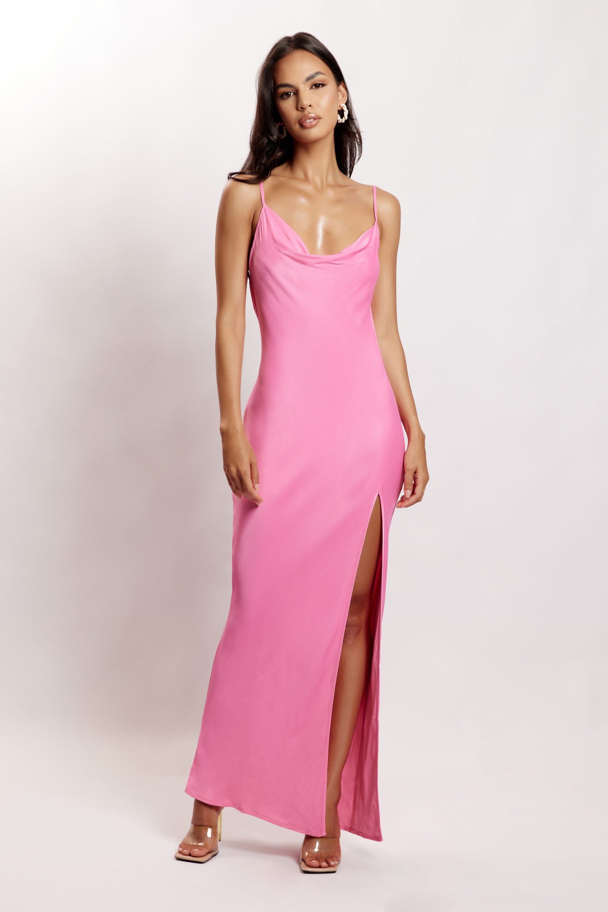 Jade Backless Gown - Pink Dresses Meshki 
