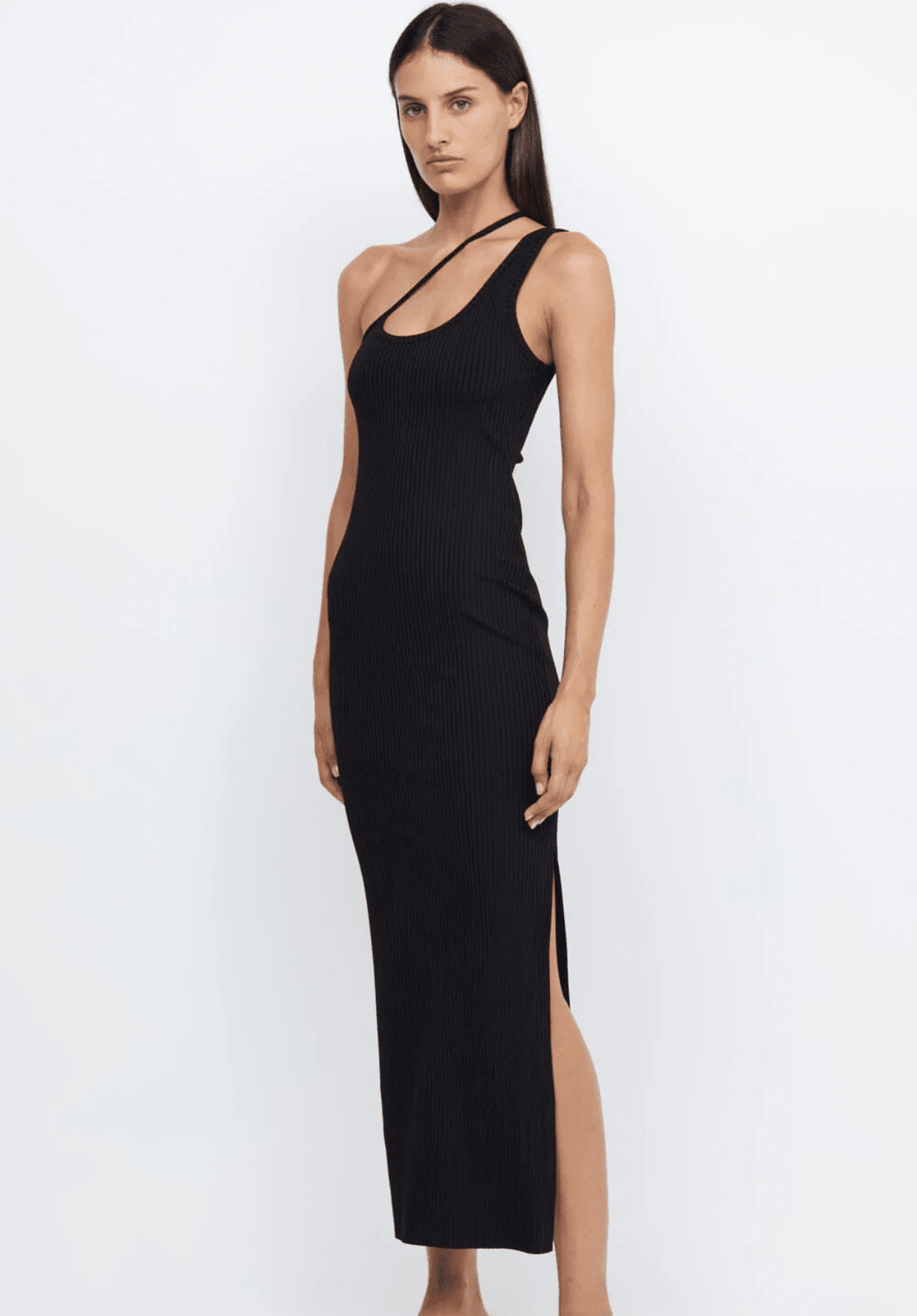 Anastasia Asym Maxi Dress - Black dresses Bec + Bridge 