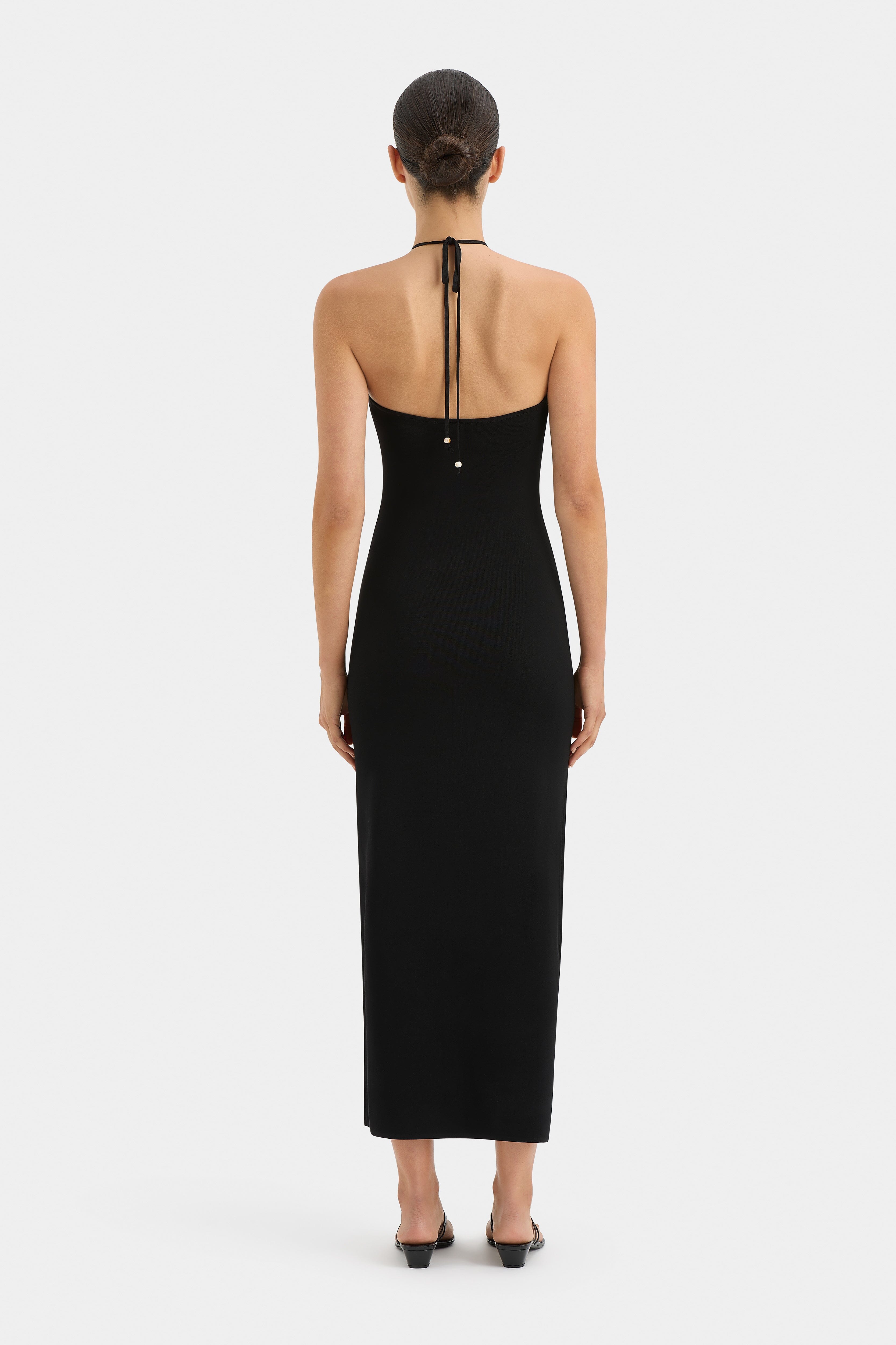 Salvador Beaded Halter Dress - Black Dresses Sir the Label 