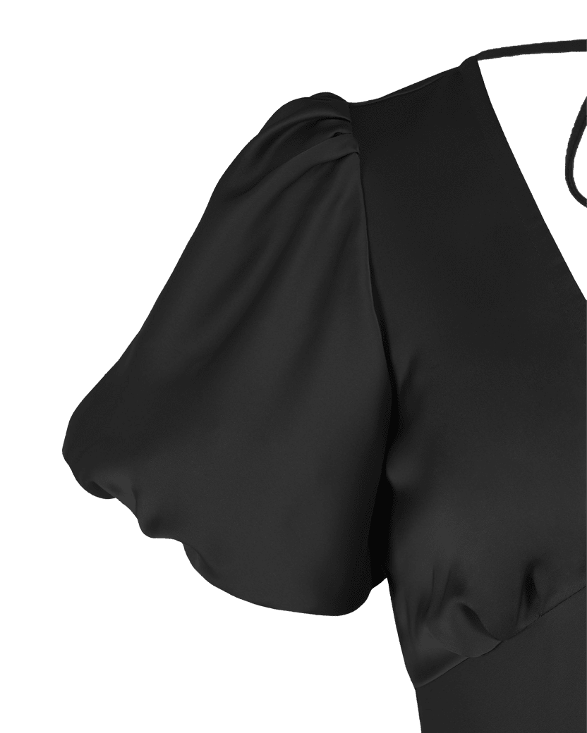 Uma Satin Black Clothing Ruby 