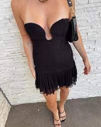 Isola Strapless Ruched Mini Dress Black Dresses Shona Joy 
