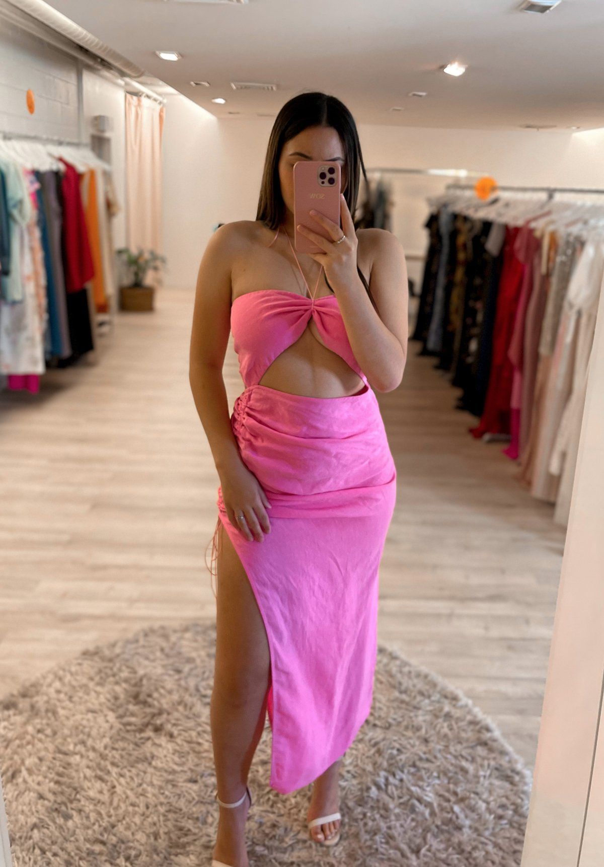 Ashton Dress - Candy Pink Clothing Natalie Rolt 