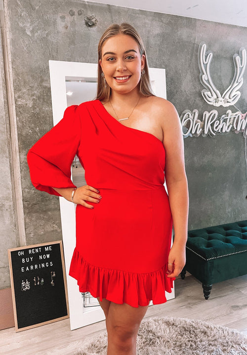Ciara Mini Dress - Red Clothing Tussah 