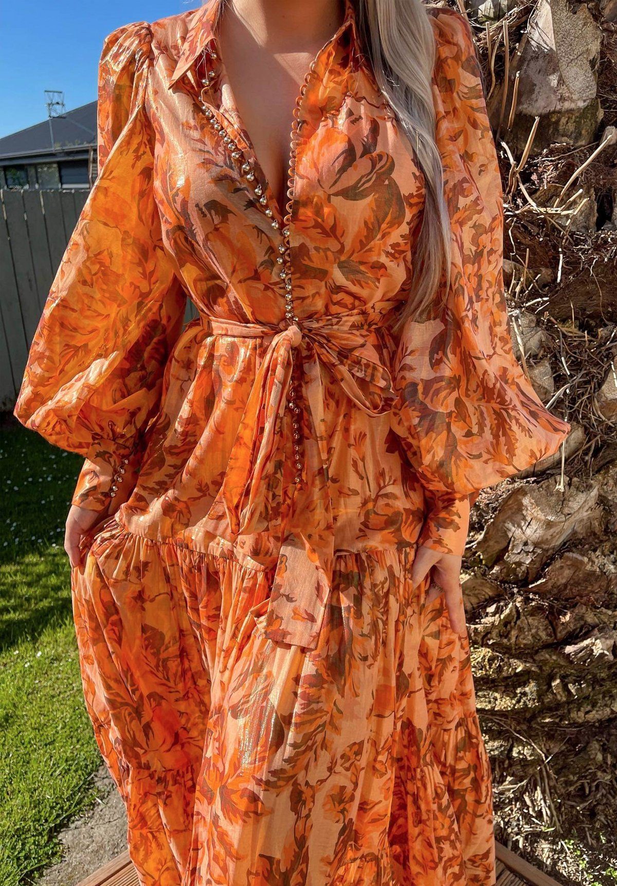 Naples Dress - Floral Shimmer Clothing Acler 