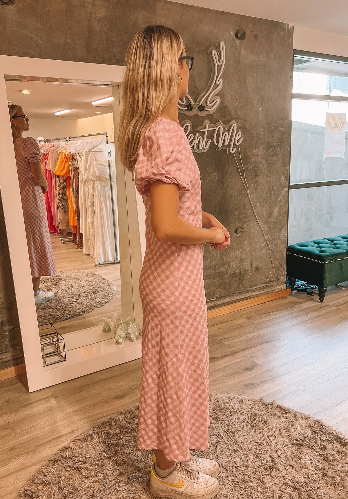 Heidi Gingham Dress - Pink Clothing RUBY 