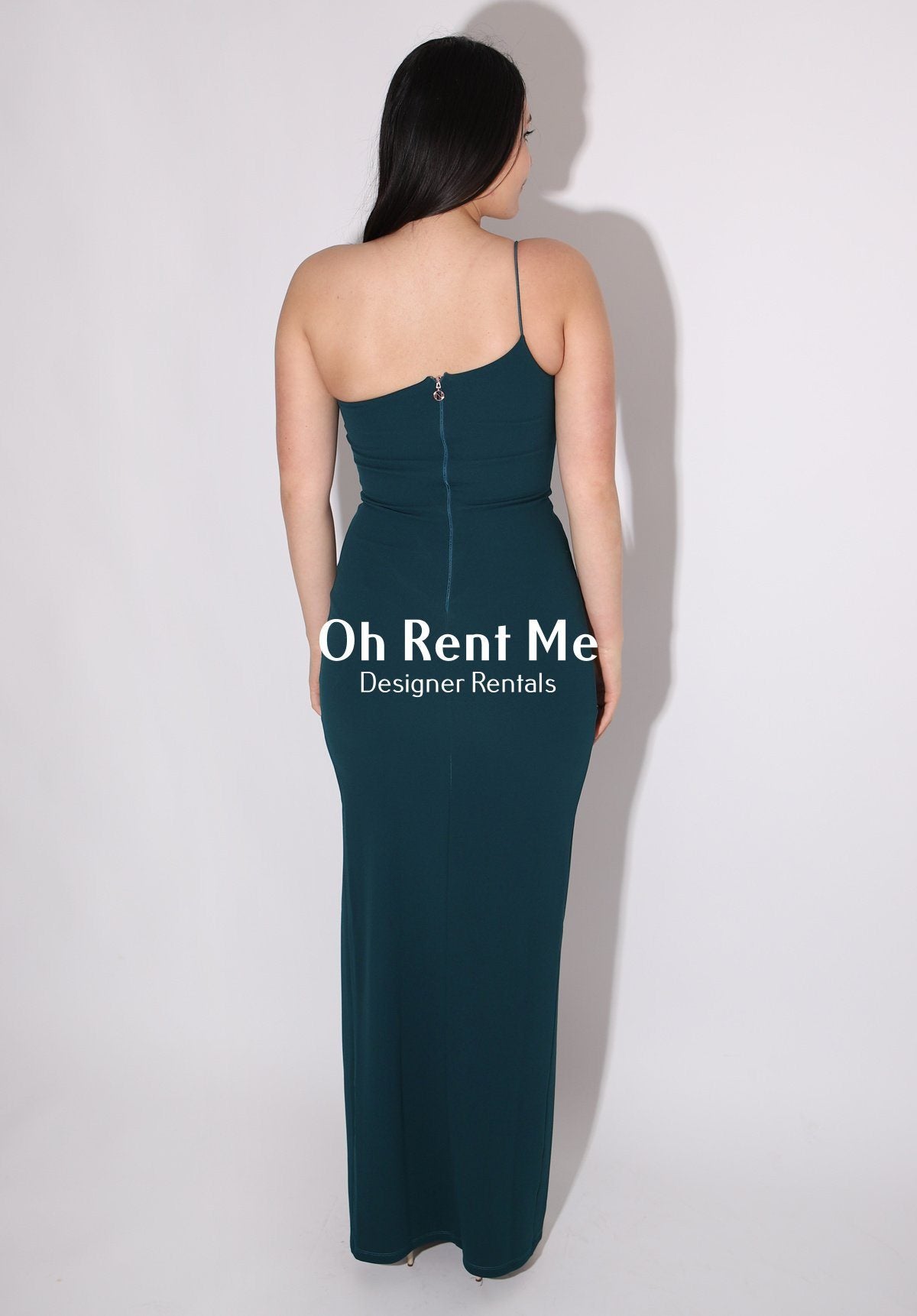 Lust One Shoulder Gown - Teal Clothing Nookie 