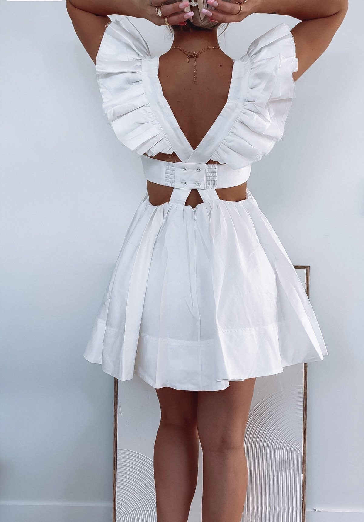 Midsummer Mini Dress - Ivory Clothing Aje 