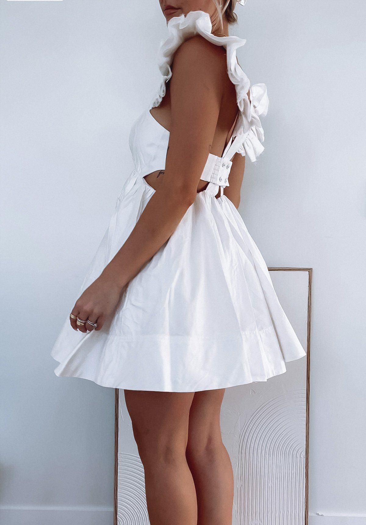 Midsummer Mini Dress - Ivory Clothing Aje 